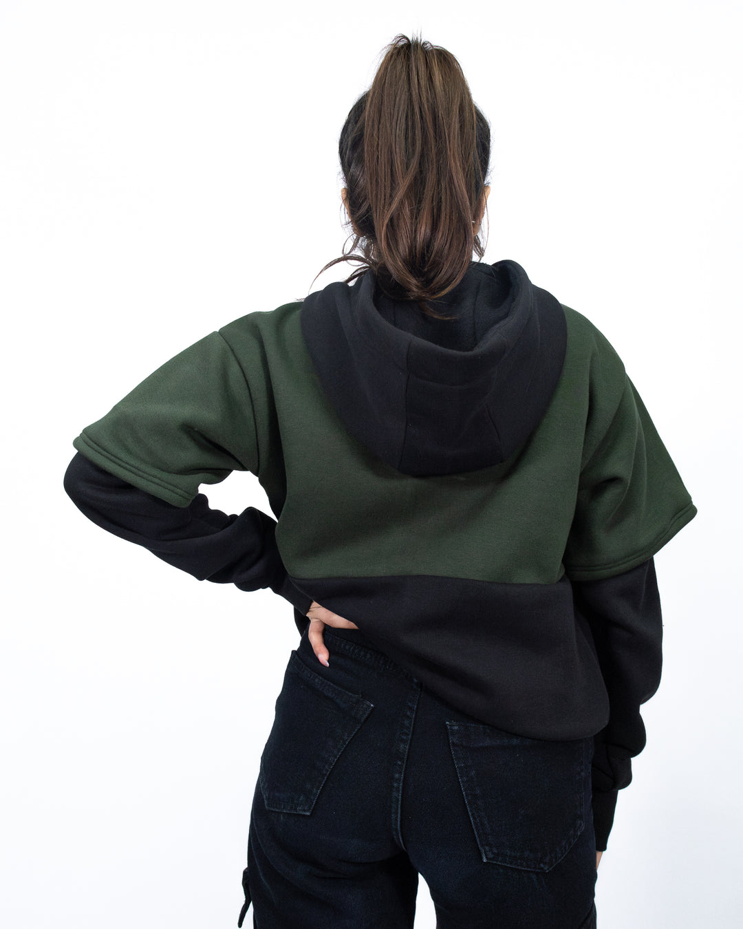 Dual-Tone Fleece Hoodie