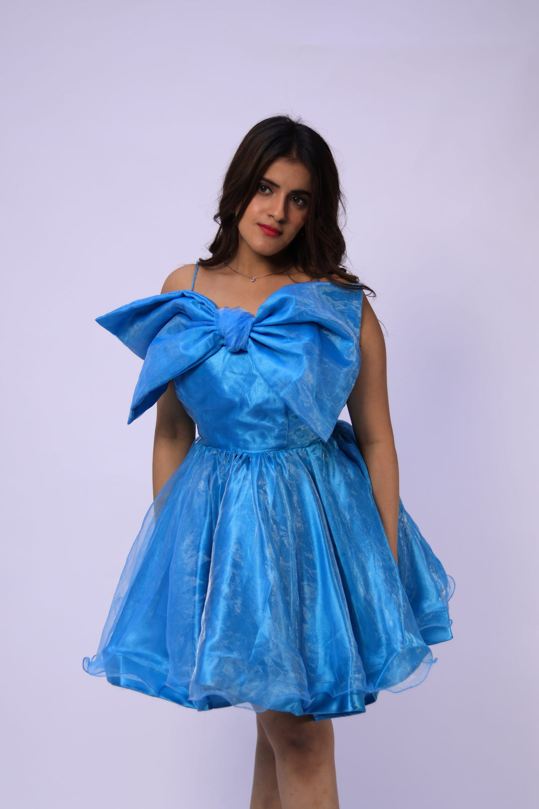 Whimsical Blue Bow Dress