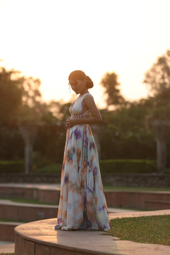 Ethereal Elegance: Hand-Dyed Goddess Gown