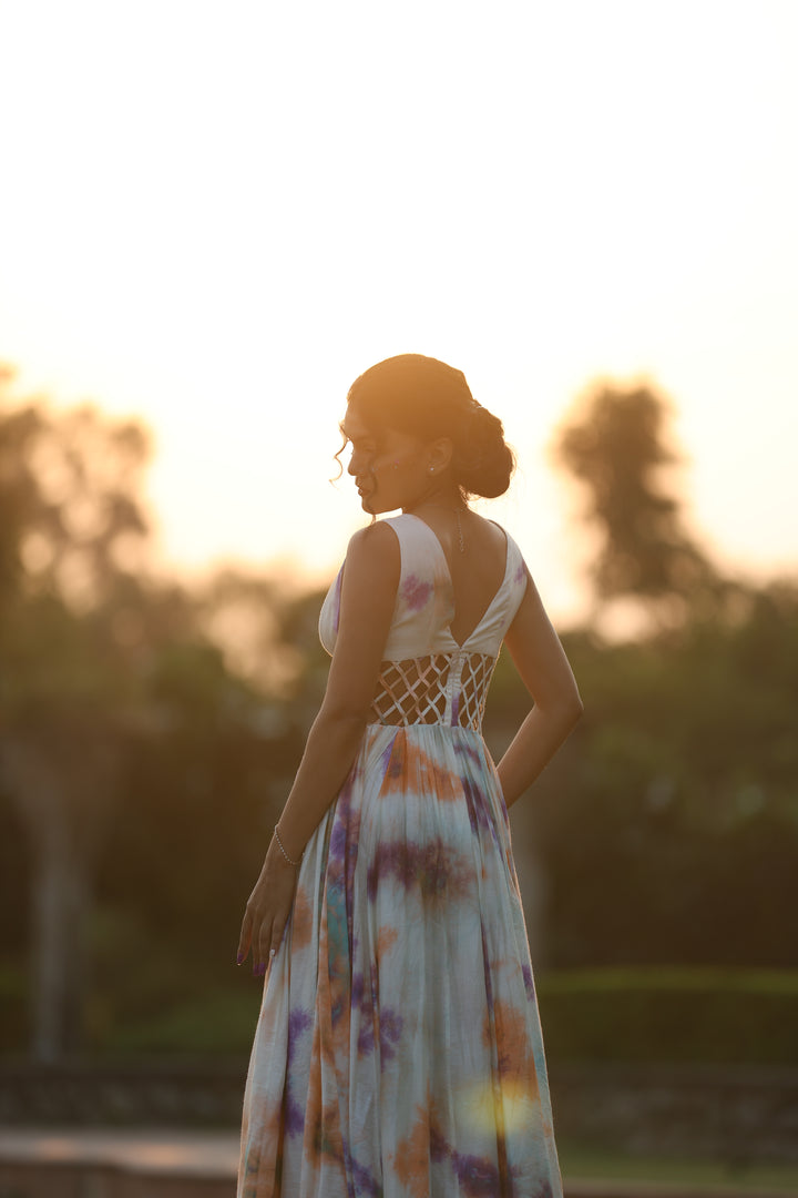 Ethereal Elegance: Hand-Dyed Goddess Gown