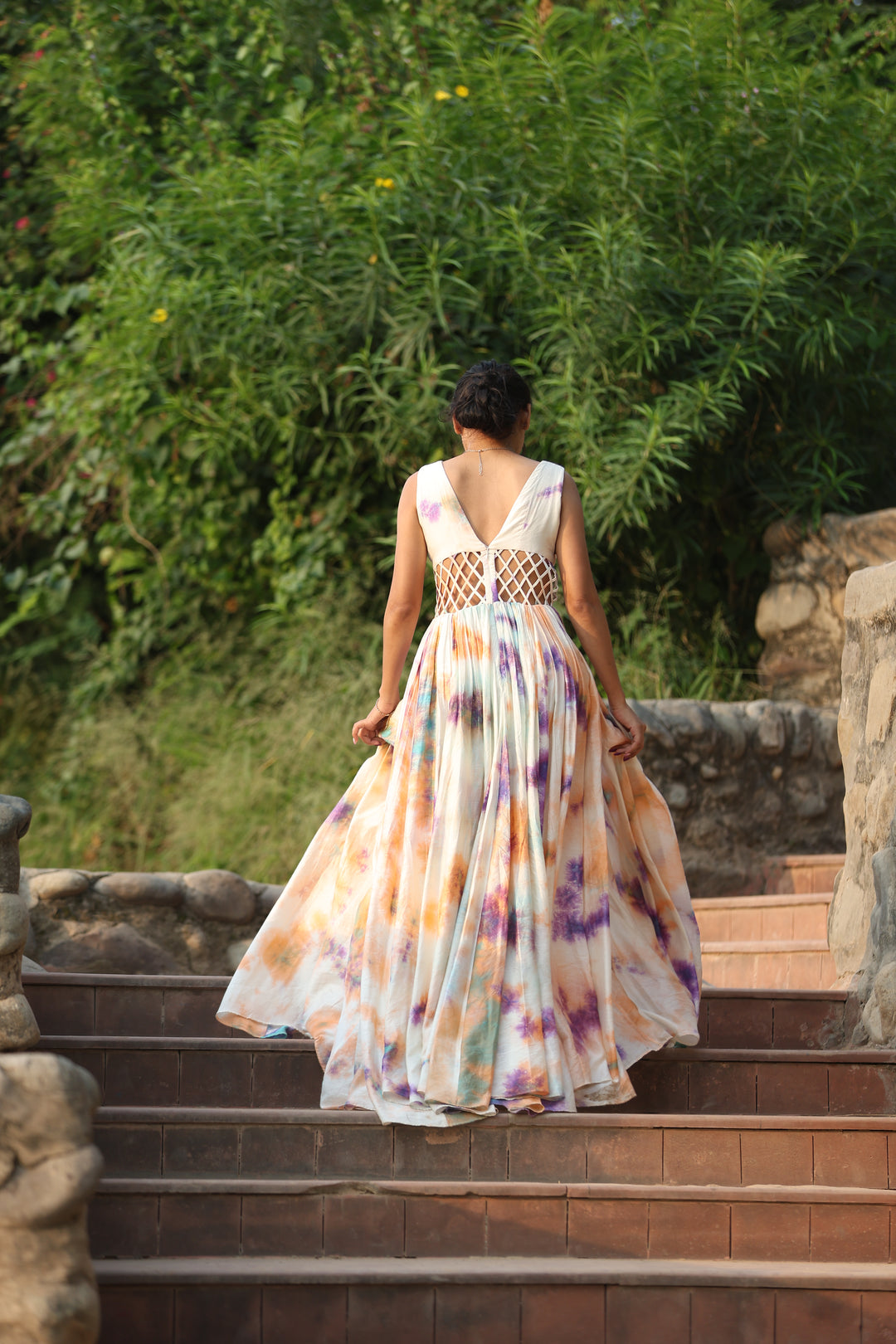 Ethereal Elegance: Hand-Dyed Goddess Gown