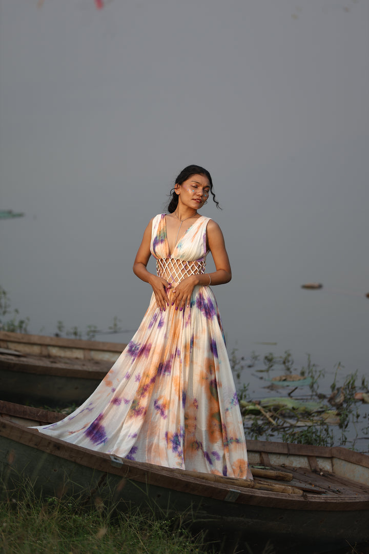 Ethereal Elegance: Hand-Dyed Goddess Gown